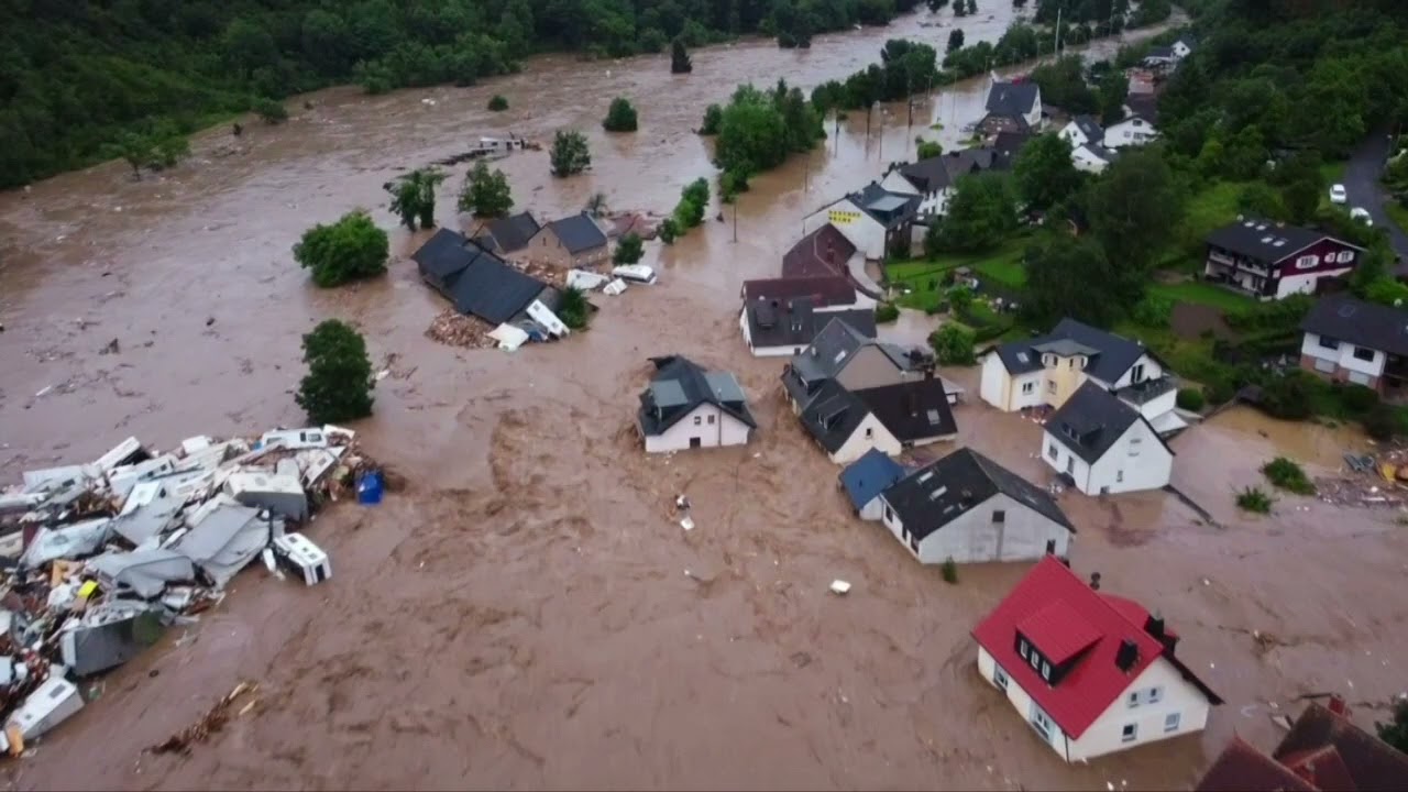 Hochwasser Kreuzberg (Ahr)  - Drohnenaufnahme