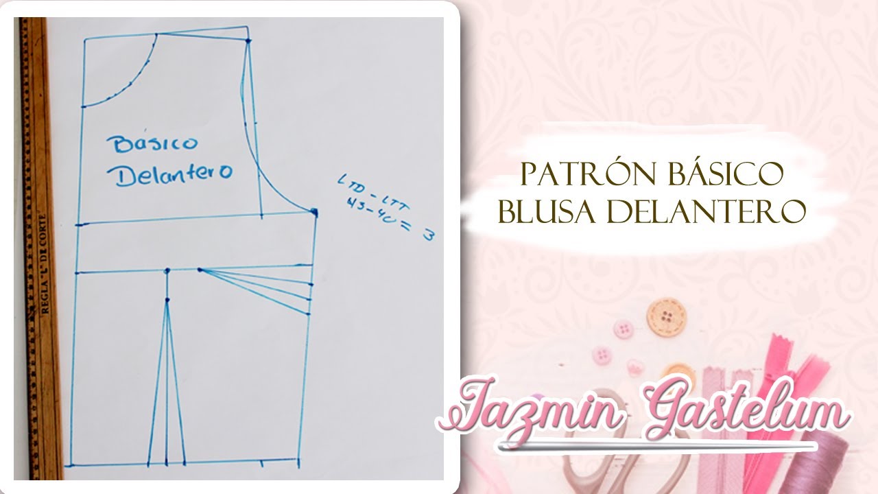 Patron B&aacute;sico Blusa Delantero Nivel Principiantes
