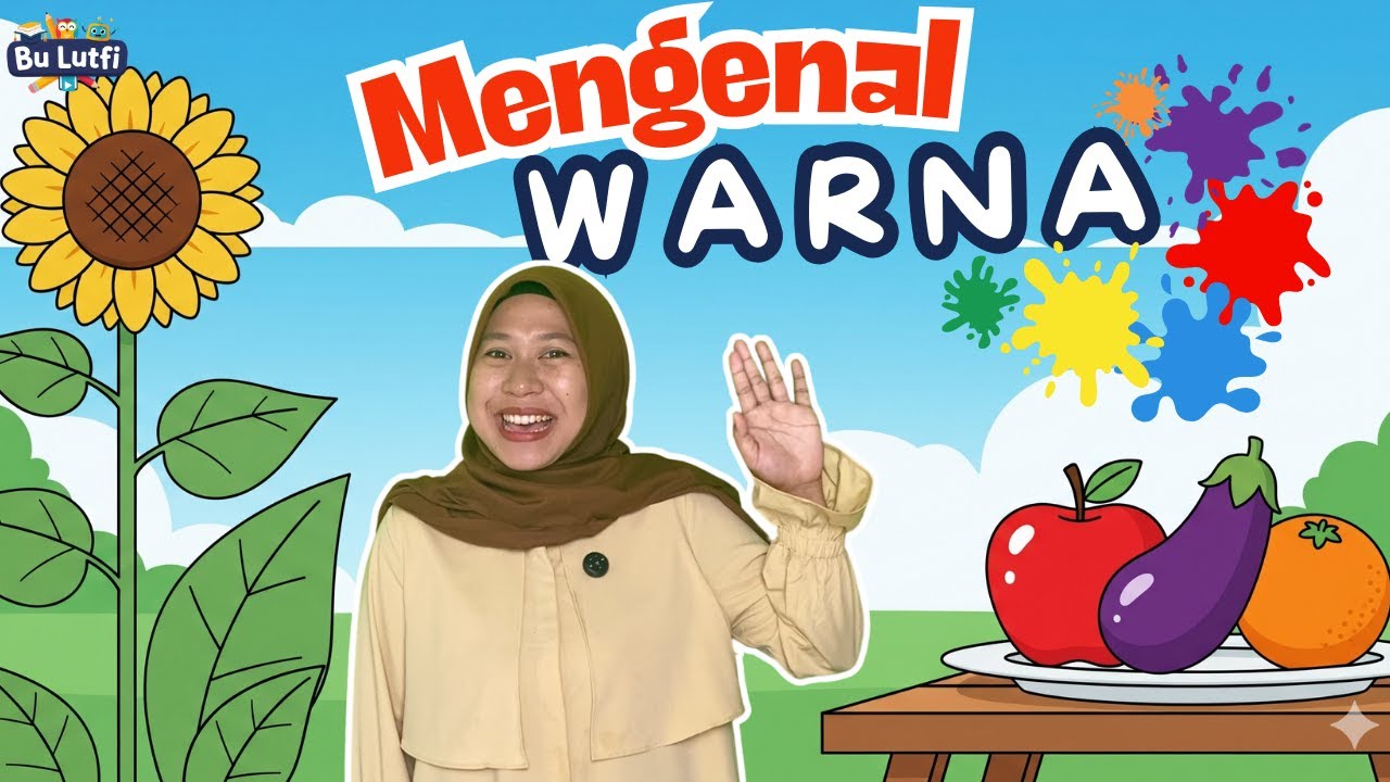 Mengenal Warna | Belajar Warna Merah, Biru, Kuning, Hijau, Ungu, Oren | Video Edukasi Anak Bu Lutfi