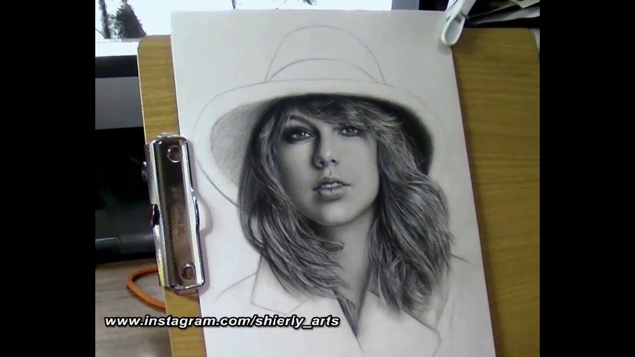 Realism Portrait Drawing Of Taylor Swift