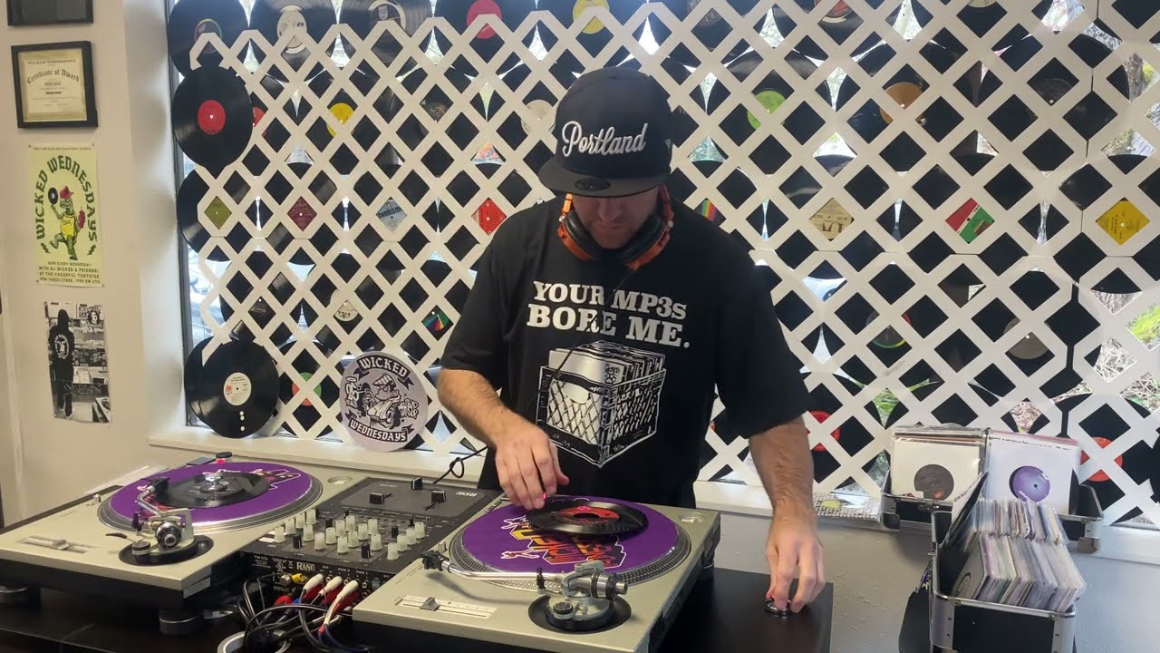 DJ Wicked spinning 45s on 45 day. (April 5th, 2024)