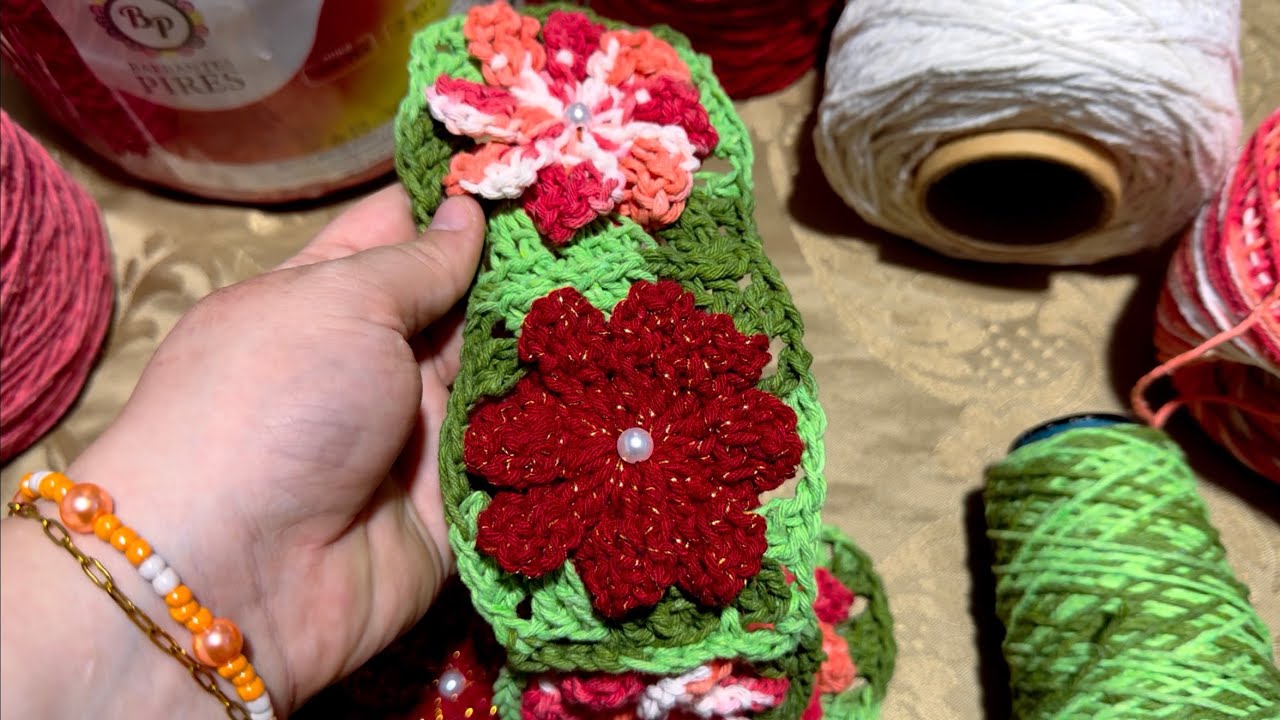 💥MAIS UMA PRODUÇÃO DE CROCHÊ LINDA SAINDO POR AQUI ❤️EM TONS DE VARMELHO #vlogdecrochê