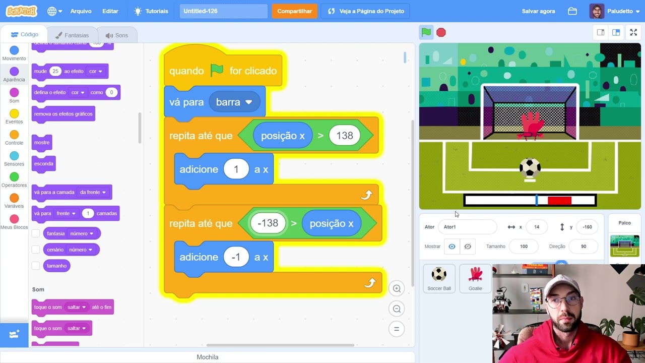 Criando um Jogo de Futebol mais difícil no Scratch
