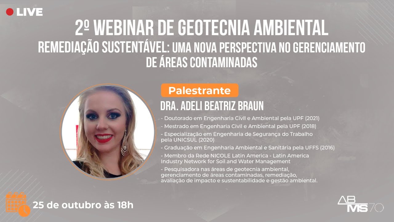2º Webinar de Geotecnia Ambiental - Remediação Sustentável