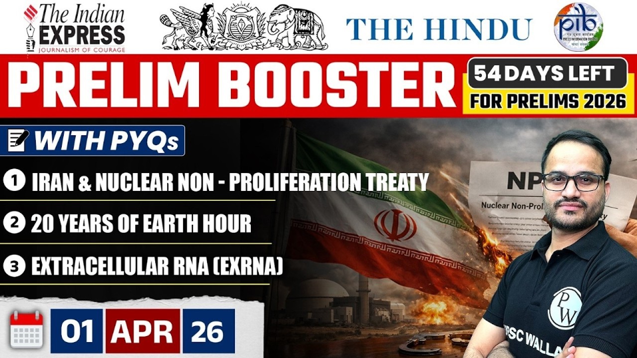 Daily Current Affairs- 1 April 2026 | The Hindu News Paper | Prelim Booster by Rajnikant Sir