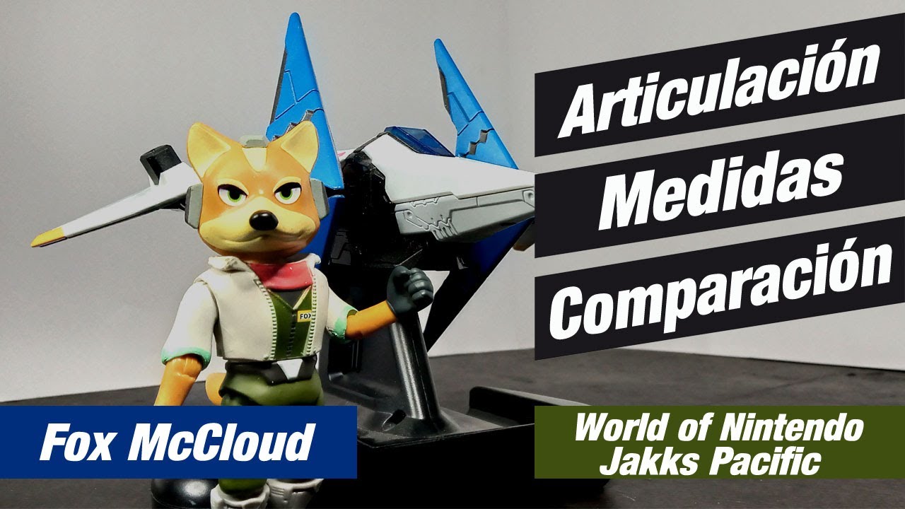 FIGURA de Star Fox| Fox McCloud| FIGURA Articulada| Jakks Pacific| World of Nintendo