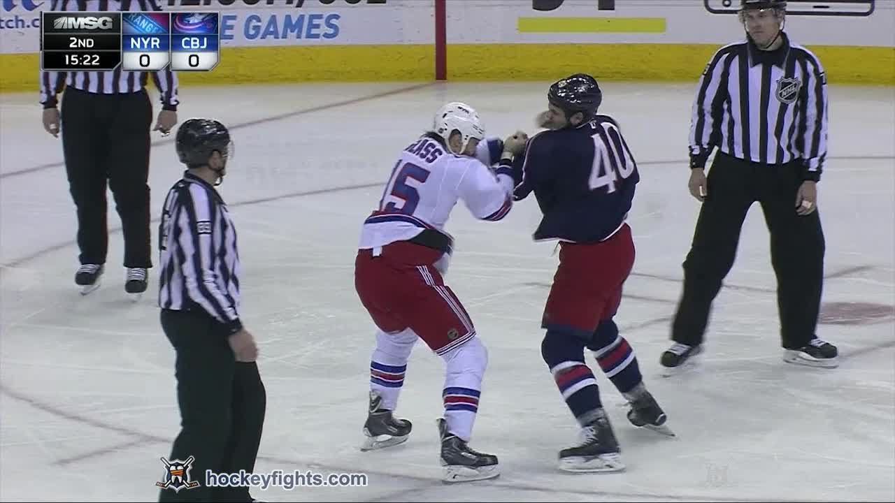Tanner Glass vs Jared Boll Jan 16, 2015