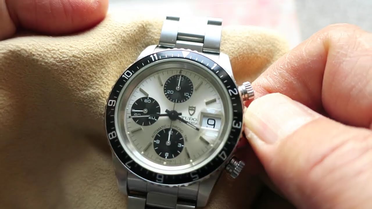 Tudor Oysterdate Chronograph Ref.79270 Panda Dial case and back by Rolex LNIB