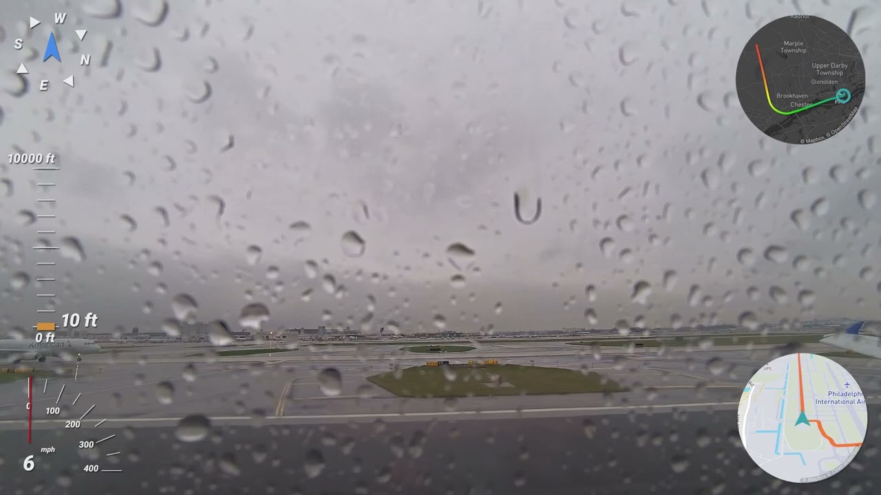 PHL Takeoff United Airlines with Telemetry Data