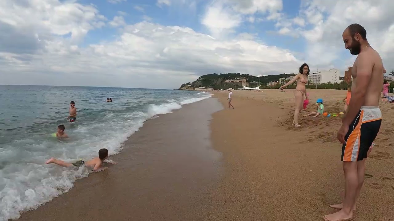 Beach walk ,Calella,Pineda de mar Spain.