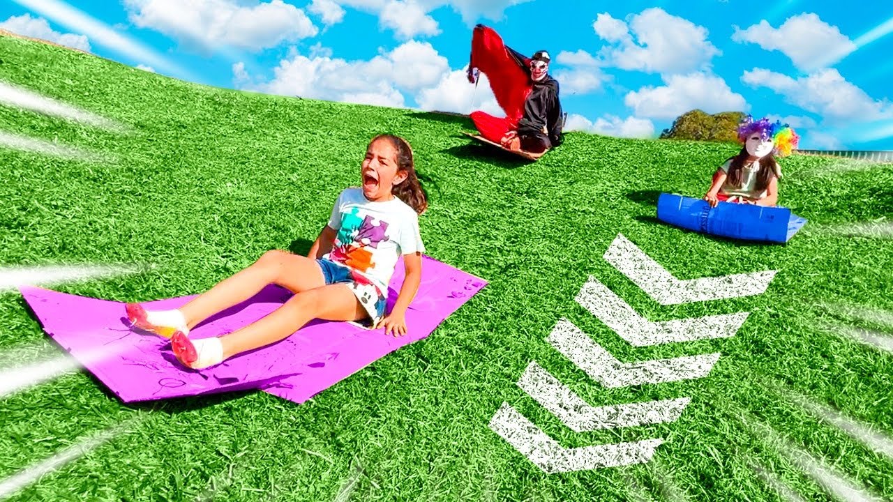 DESCEMOS O MORRO GIGANTE DE PAPELÃO * muito divertido e simples 🤩 * 
