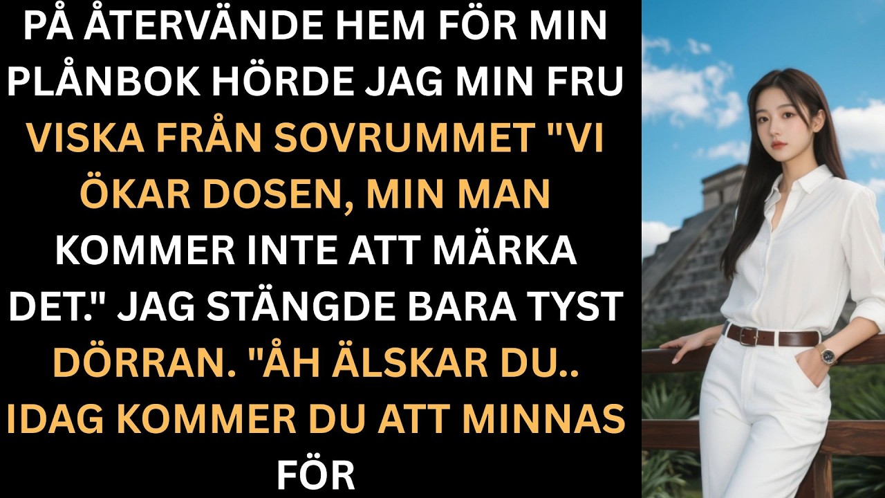Jag kom hem f&ouml;r att h&auml;mta min pl&aring;nbok och h&ouml;rde min fru s&auml;ga Vi &ouml;kar dosen men hon m&auml;rkte inget