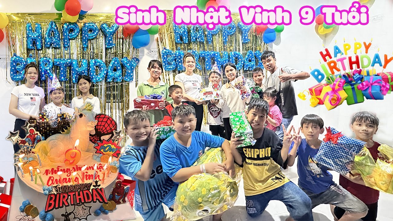 Mừng Sinh Nhật Vinh 9 Tuổi Rất Đông Bạn Bè Tham Dự #trangandvinh