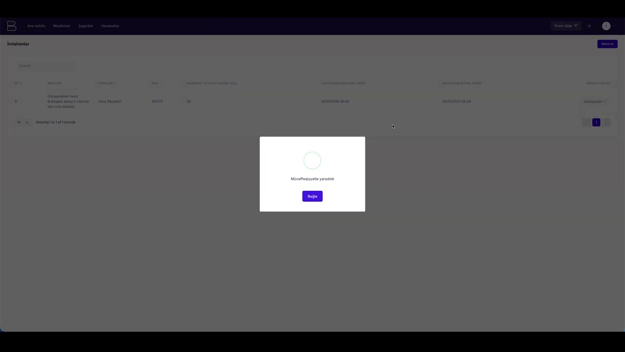BilBacar platformasında yarış təşkil etmək &uuml;&ccedil;&uuml;n hazırlanan videotəlimat