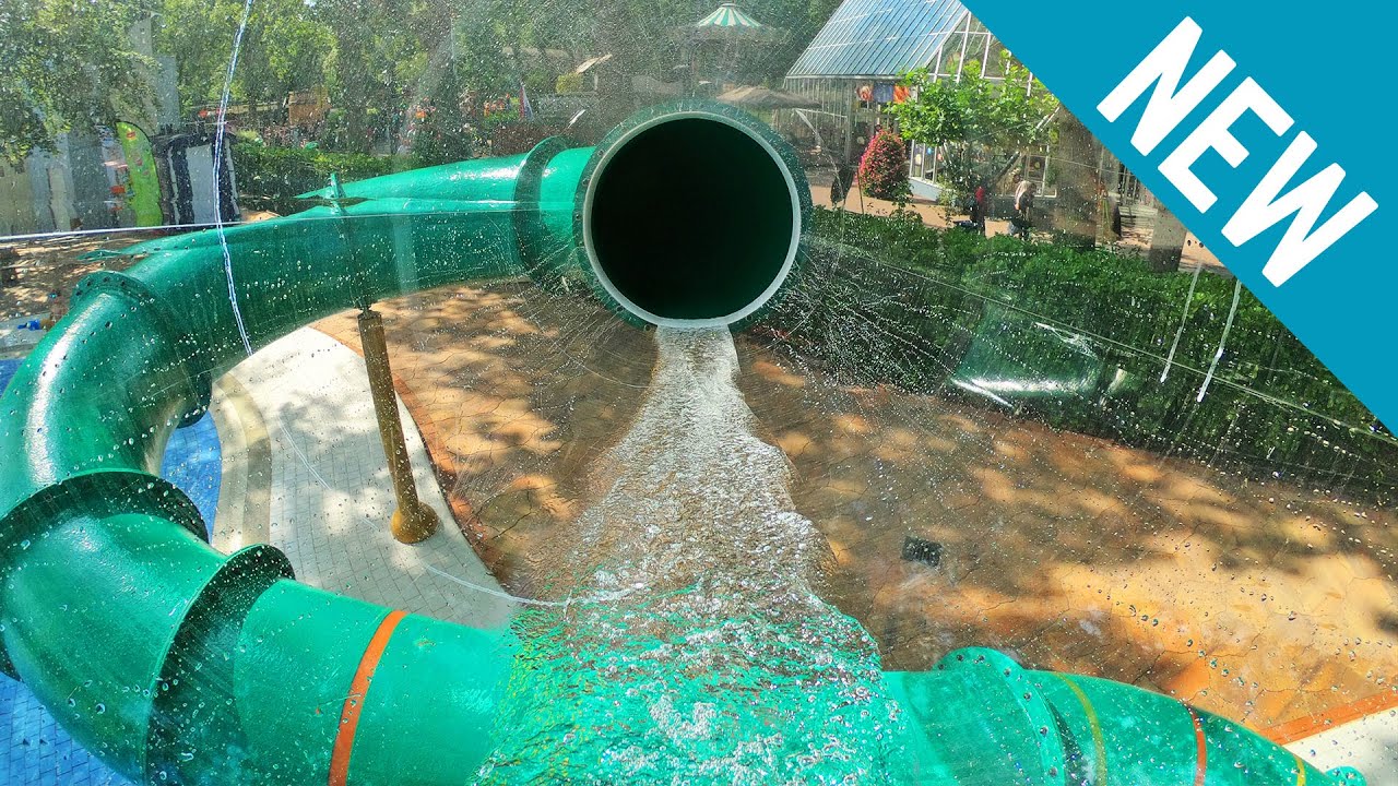 GLASS WATER SLIDE! Boogie Ride at Tikibad Duinrell [NEW 2019]