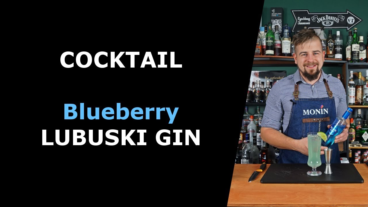 BlueBerry Gin LUBUSKI Przepis na Drink | Jak zrobić | Wajda miesza  | Cocktail | Impreza z barmanem