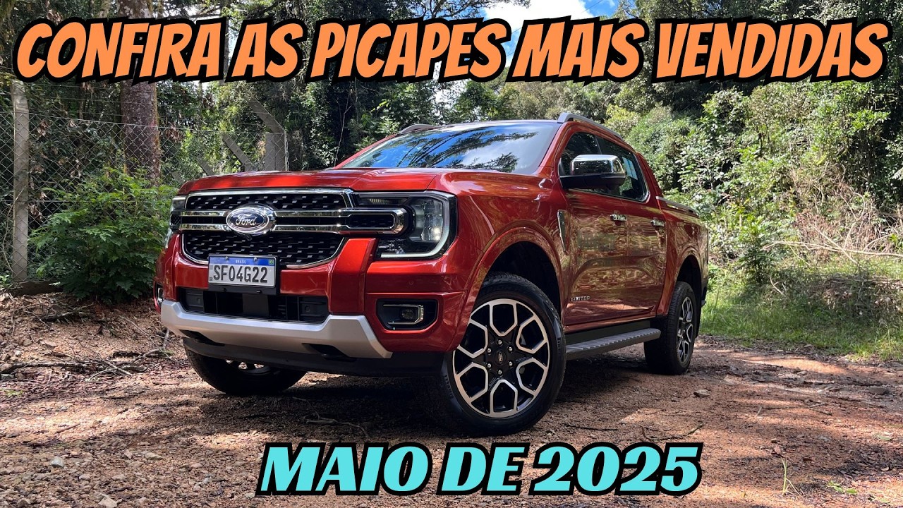 TOP 10 PICAPES M&Eacute;DIAS Mais Comercializadas no Pa&iacute;s &ndash; Maio de 2025