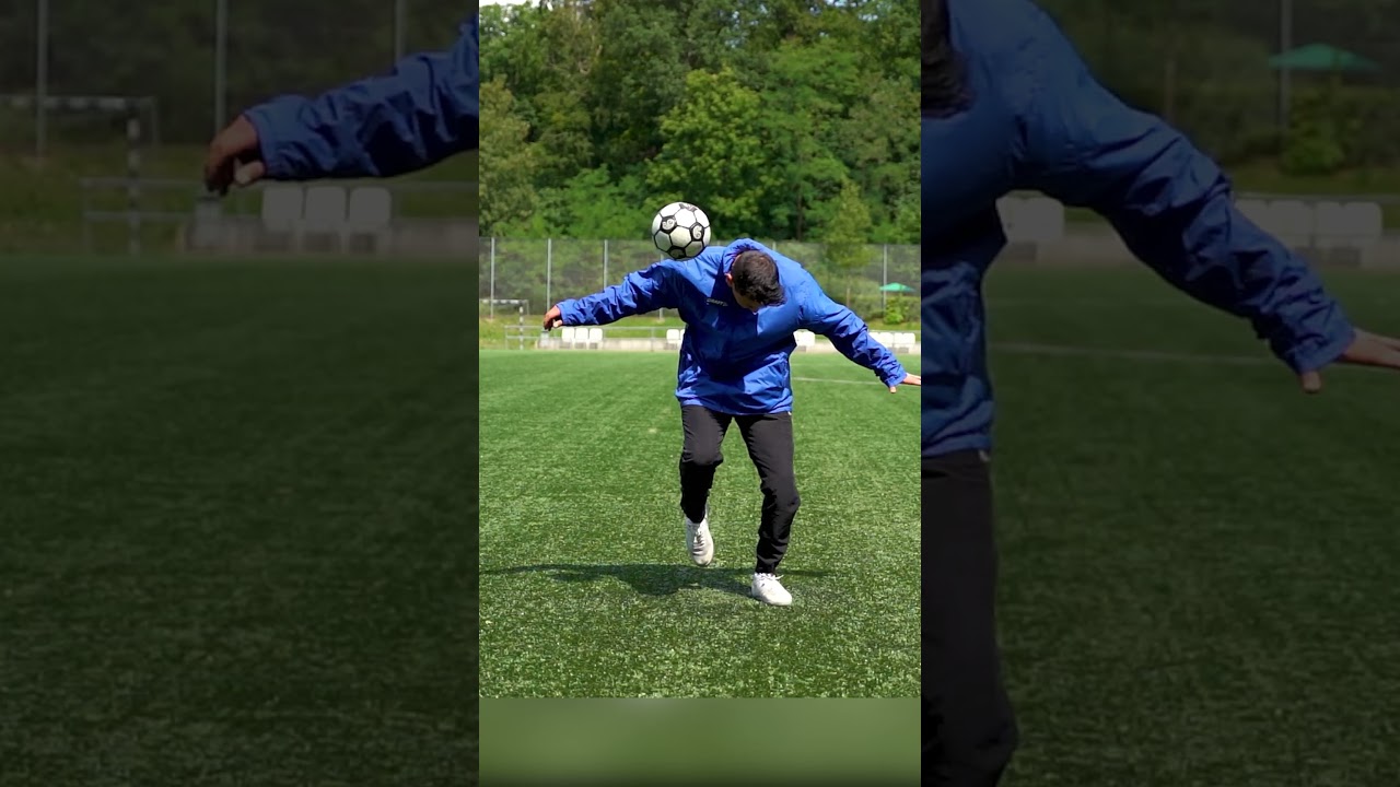 freestyle heel trick with soccer ball
