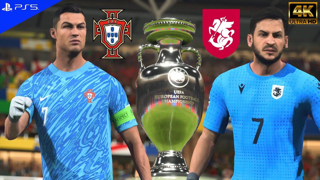 RONALDO or KVARATSKHELIA? Who is better goalkeeper? PORTUGAL vs GEORGIA, FC 24, PS5, 4K