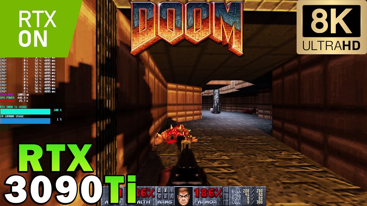 ►Doom 1993 in 8K with Ray Tracing | RTX 3090 Ti | Ultra Graphics