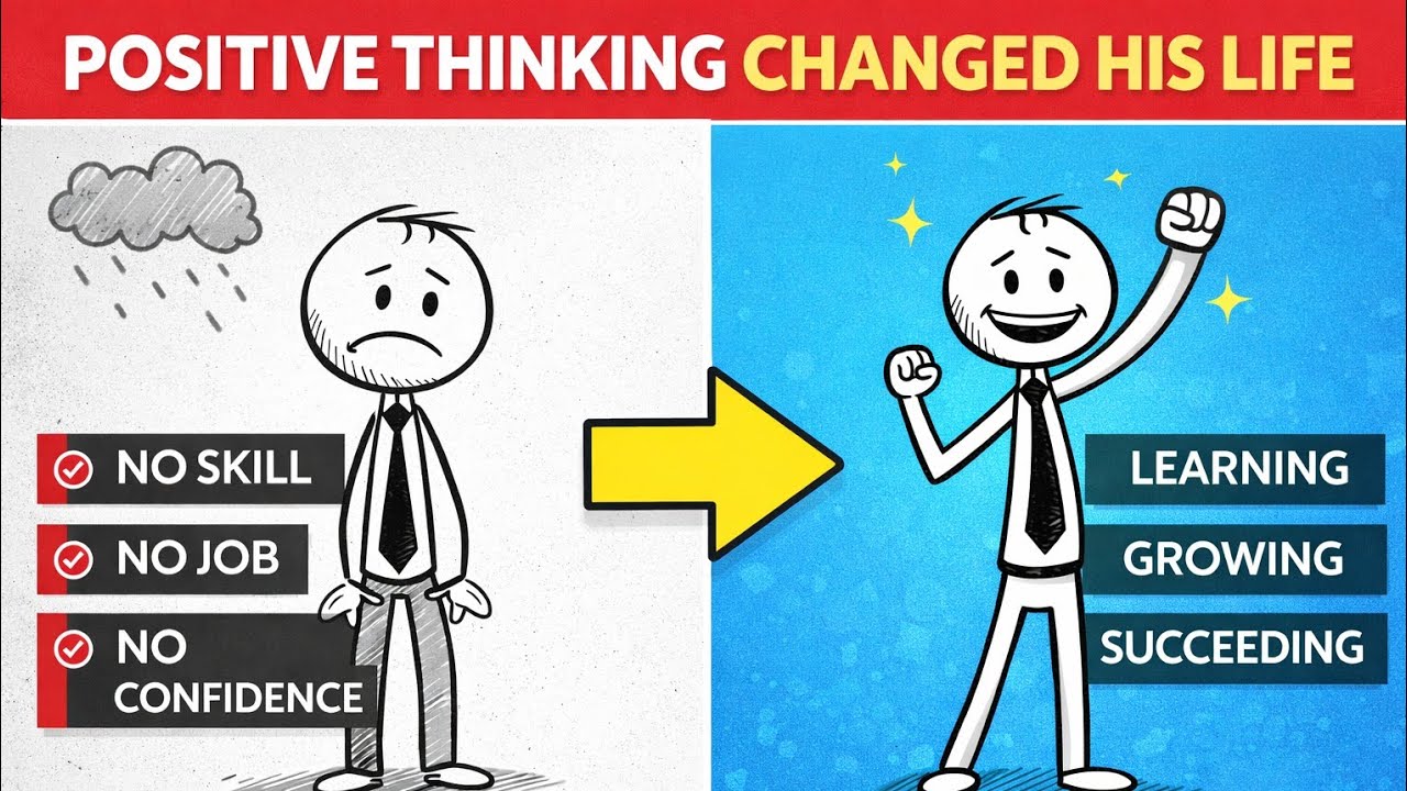 No Skill, No Degree, No Job — But Positive Thinking Changed His Life|learn English through  story