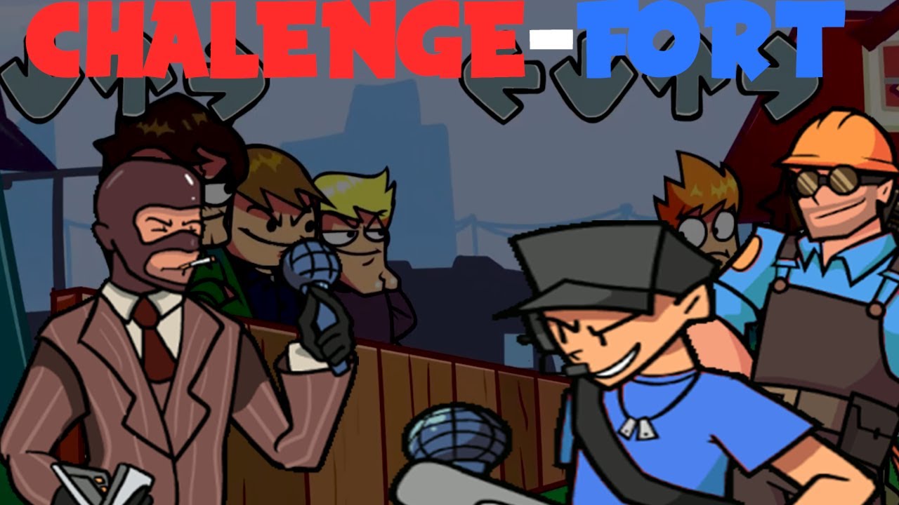 FNF - Challenge-Fort [Red Team Mix] (ChallengeEdd cover with Scout, Engineer, Spy) TF2