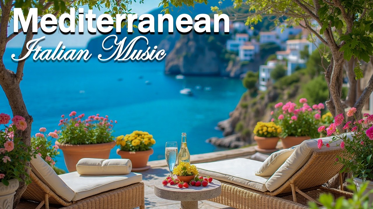 🎶 Italian Vibes & Mediterranean Music 🎶 3+ Hours Scenic Amalfi Coast & Lake Como Relaxation 4K