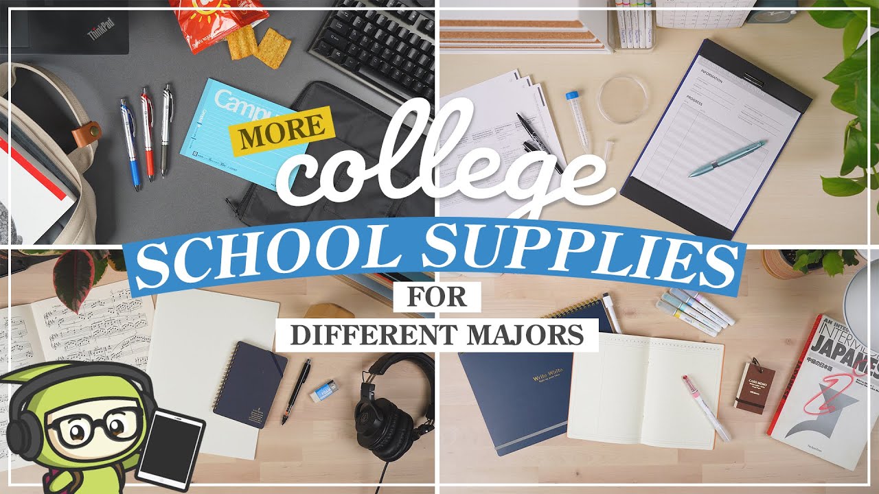 School Supplies for College Majors - Computer Science, Healthcare, Music, and More! ✨📓