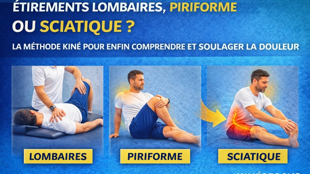 Étirements lombaires, piriforme ou sciatique? La méthode kiné pour comprendre et soulager la douleur