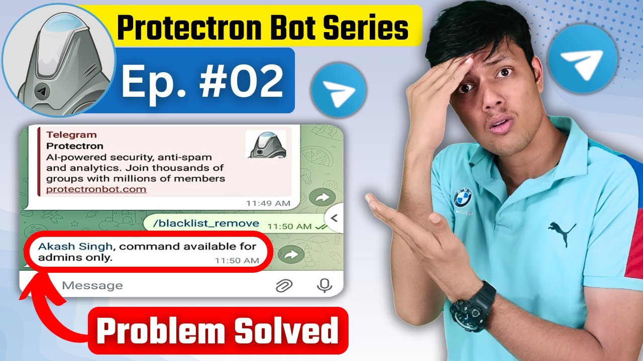 🔵 Ep 2 || How To Solve Telegram Protectron Bot Commands Not Working Problem