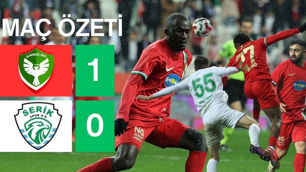 AMEDSPOR 1-0 SERİKSPOR MAÇ ÖZETİ 