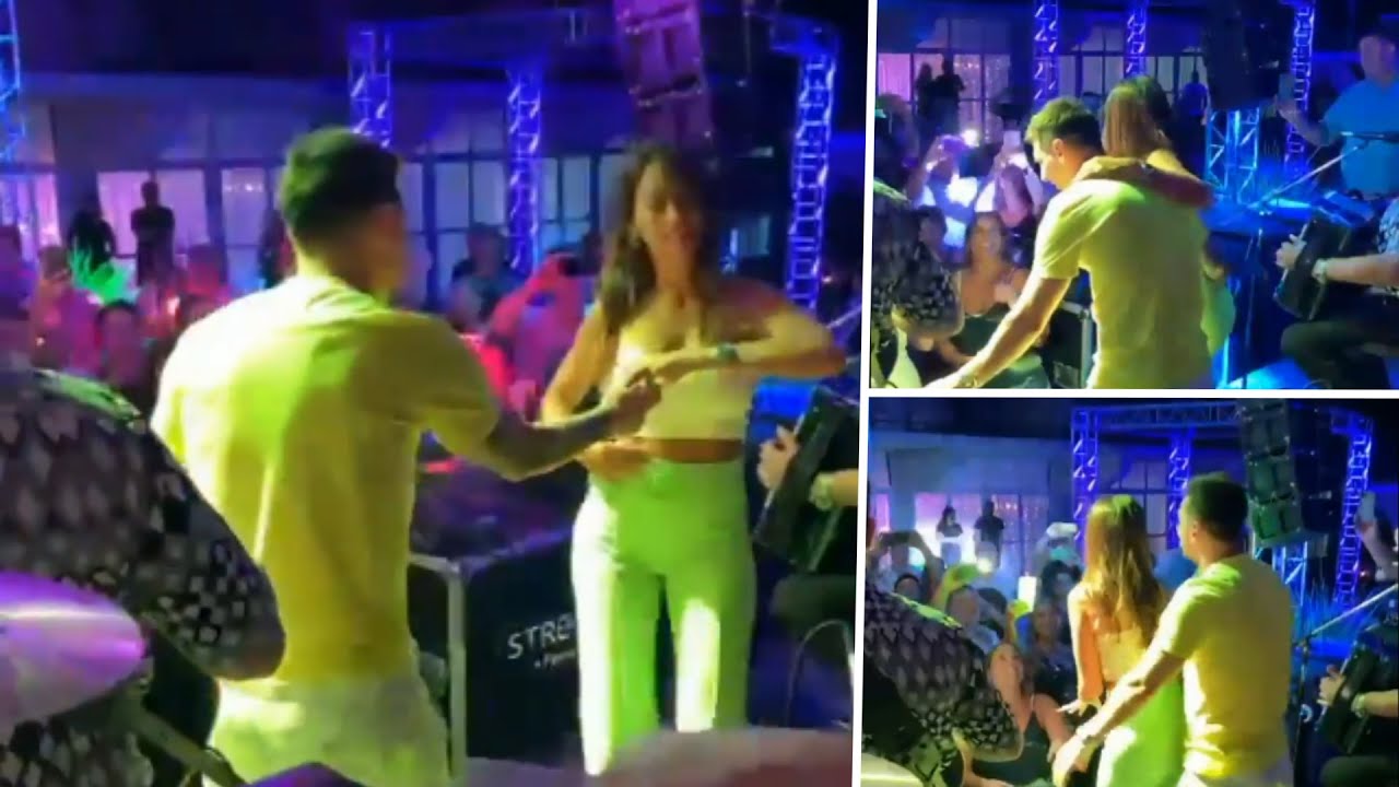 Messi y Antonella bailan 