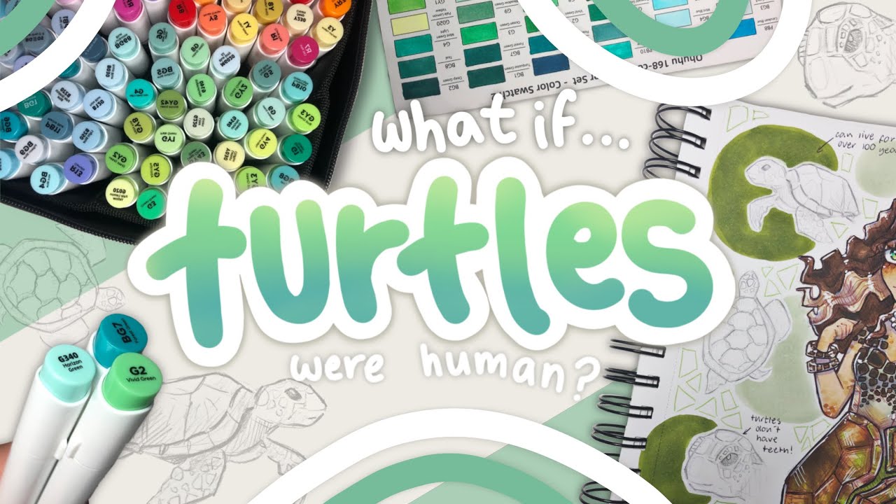 CHARACTER DESIGN Inspired By Turtles!! ✩ Sketchbook Draw With Me