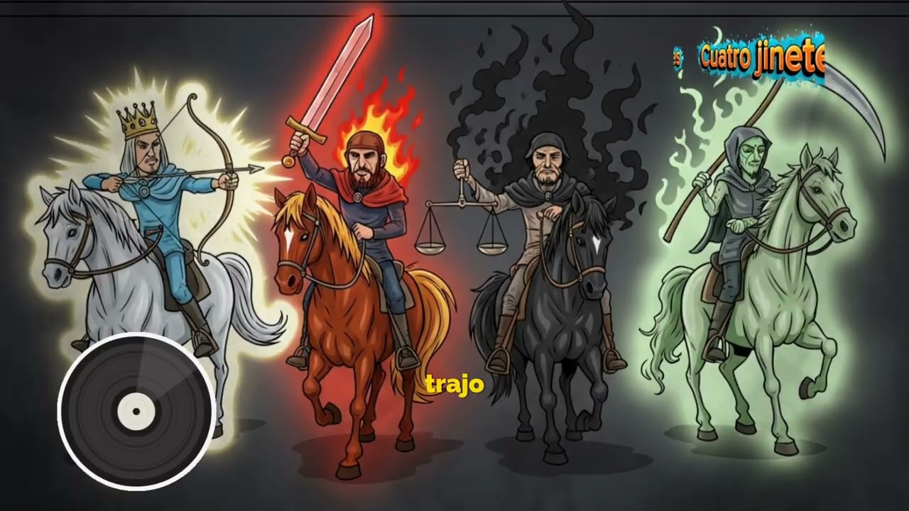🎶Los cuatro jinetes🎶Apocalipsis 6, versículos 1-8
