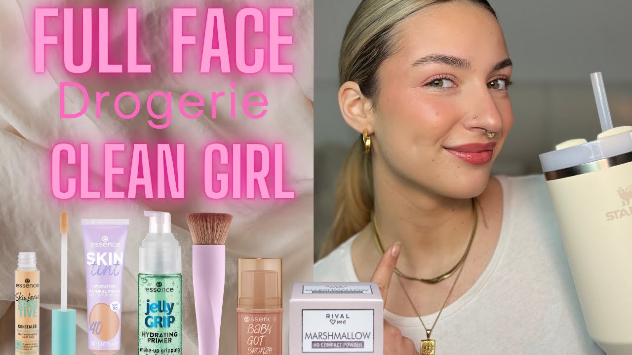 Clean Girl Make-up nur mit Drogerieprodukten ✨😱💄