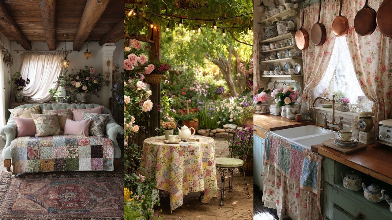 JOURNEY WITHIN RUSTIC Grandmacore Cottage 🌷 Patchwork Quilts Elegance & Countryside Charm HOME DECOR