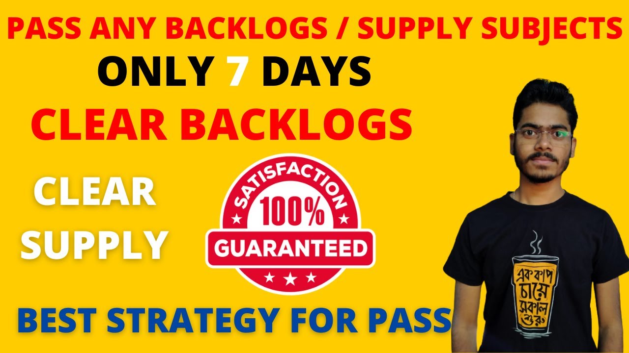 MAKAUT : How to Clear Backlogs OR Supply subjects in Exam || How to pass Backlogs OR Supply Makaut
