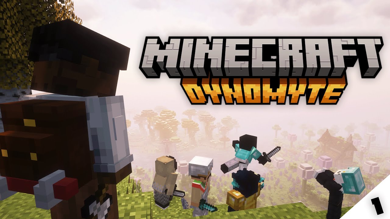 surviving a modded minecraft world with my friends. (episode 1) | Minecraft Dynomyte