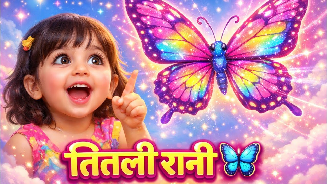 तितली रानी गाना | Titli Rani Song for Kids | Hindi Rhymes for Children | Butterfly Song