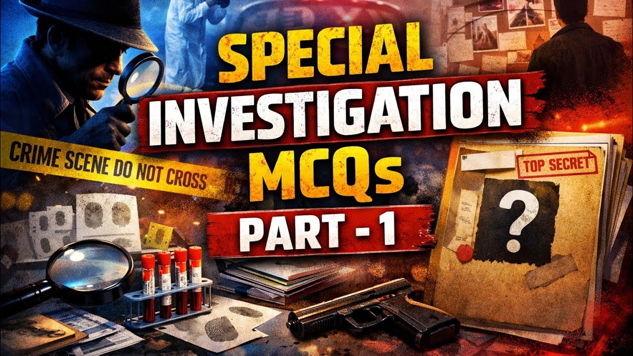 top 100 special investigation mcqs part - 1 