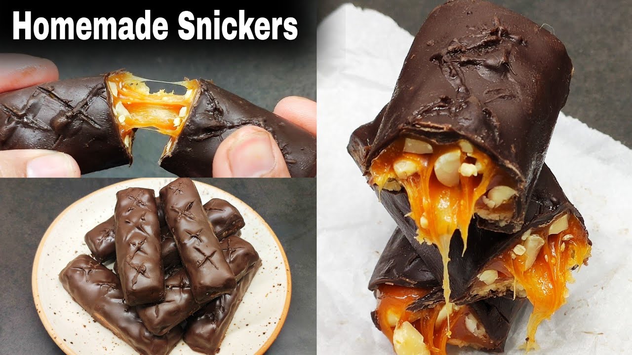 Homemade Snickers Recipe Without Mould|Peanut Caramel Filled Chocolate200रू वाली चॉकलेट बनाए 50रू मे