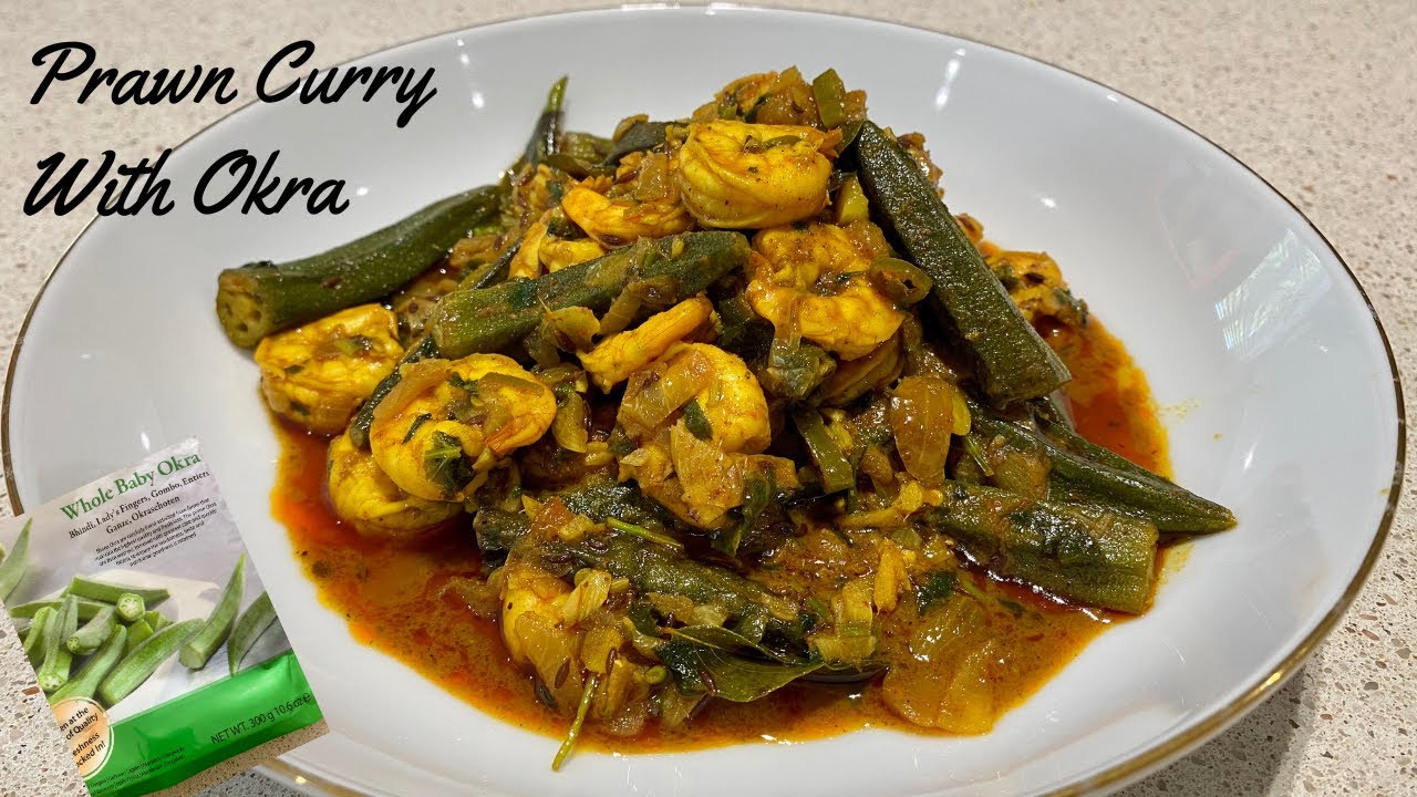 Spicy Shrimp Curry with Okra I Simple and Easy Okra fry with Prawn I Frozen Okra Recipe