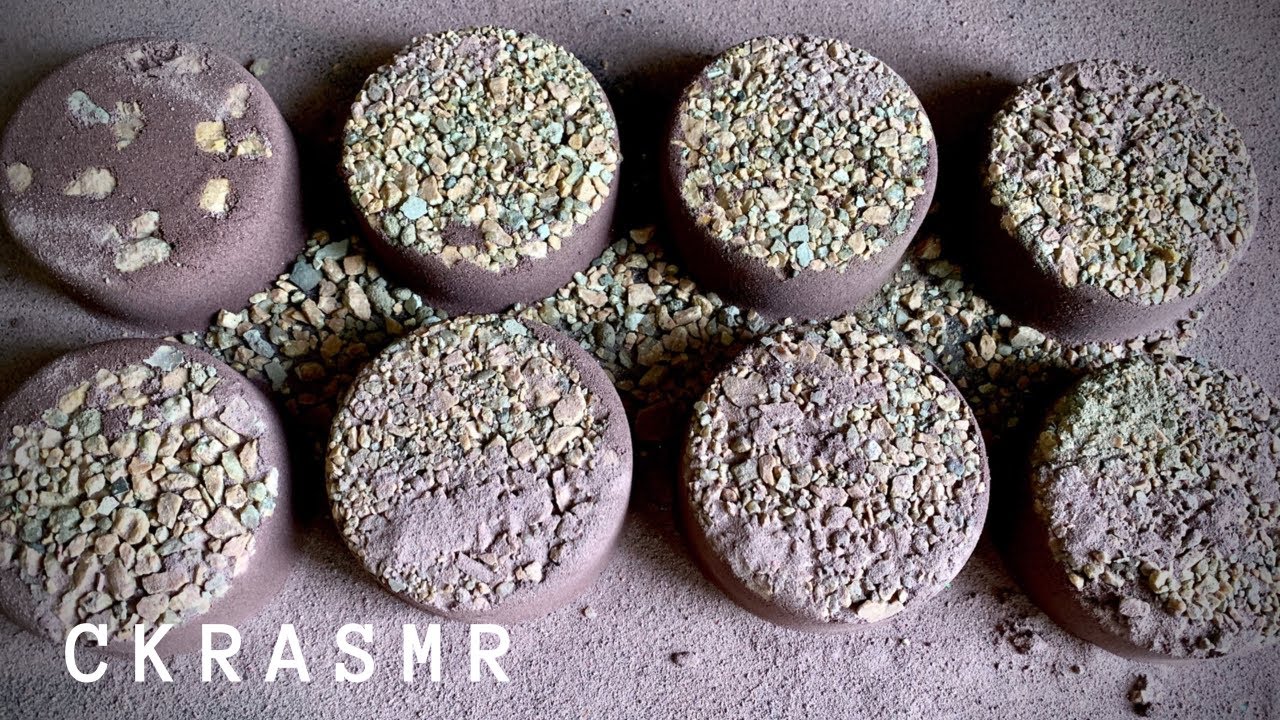 ASMR : Sifting,pouring water in texture,mixing, Making shape , wet crumbles