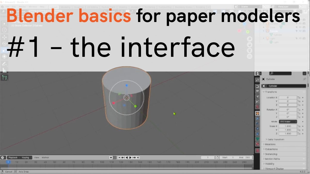 Blender basics for paper modelers #1 – the interface