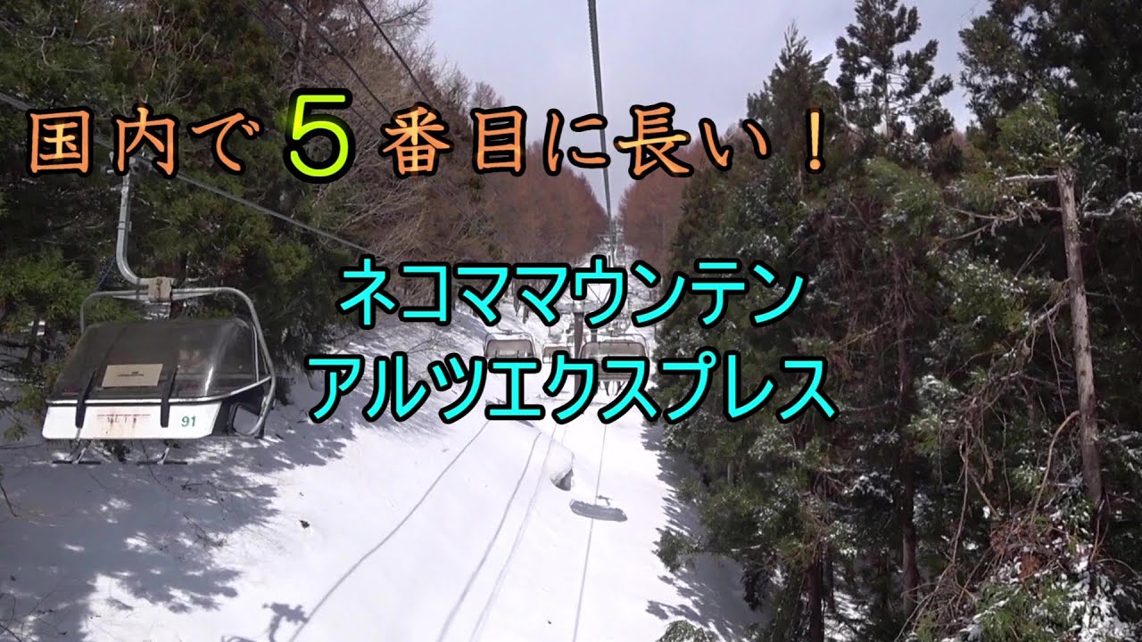 【国内第5位の長さ】星野リゾートネコママウンテン　アルツエクスプレス