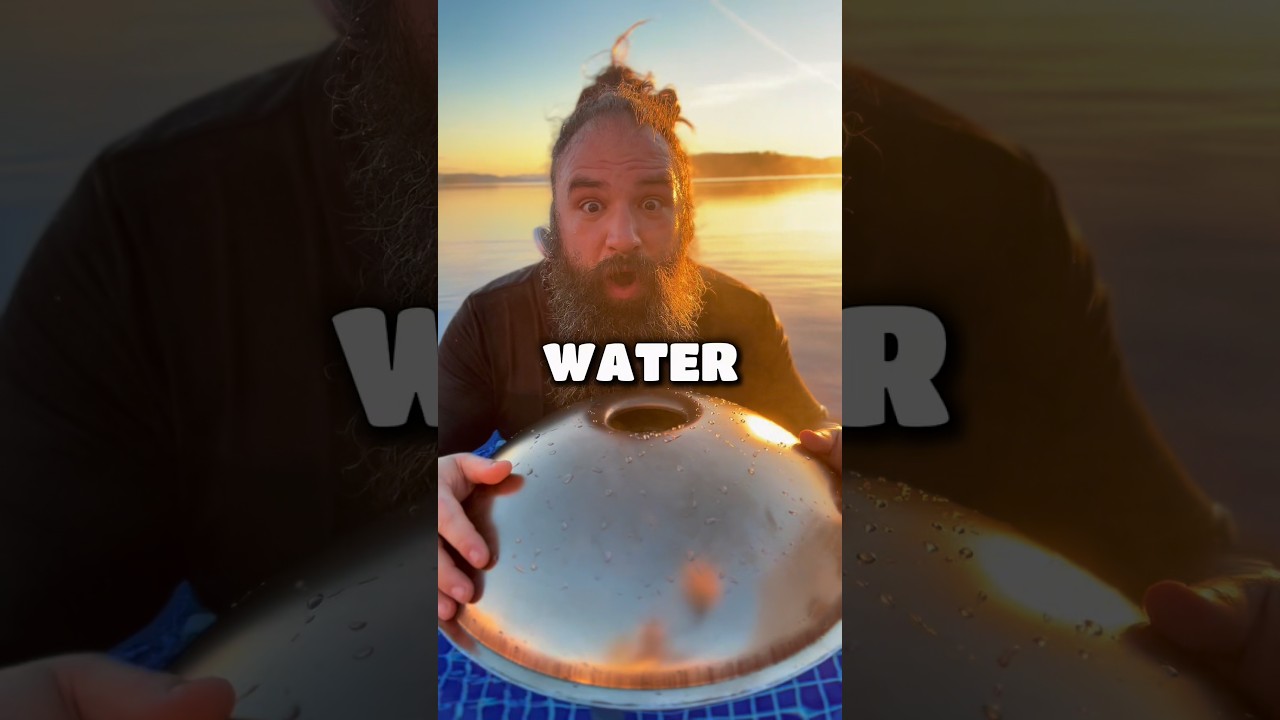 Что мне попробовать дальше??? 🛸🤷&zwj;♂️🛸 @thecoeurdaleneresort7574 #handpan #asmr #water #sunset #pool