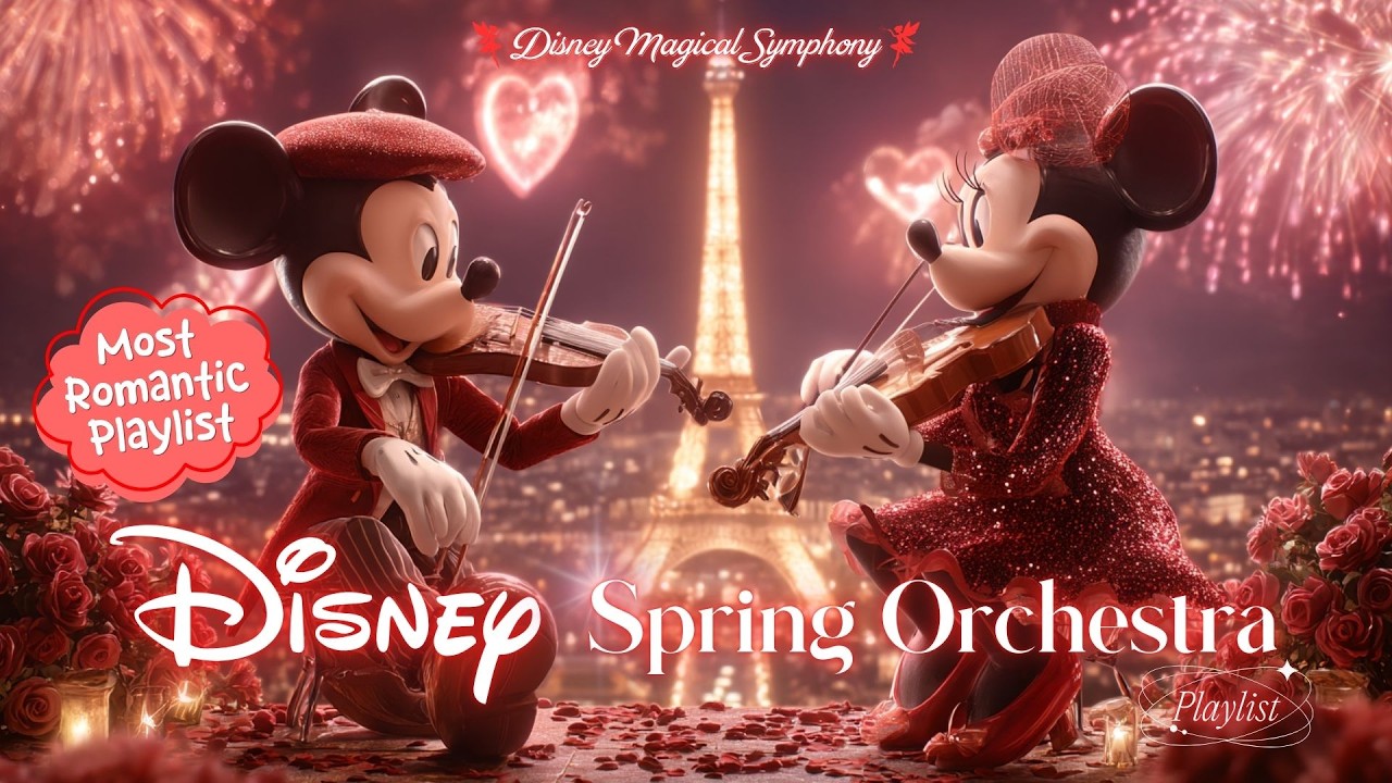 🌹 Romantic Disney Paris Symphony 2026 🎻 For Valentine's Date & Love 🥂 Magical Eiffel Tower Night