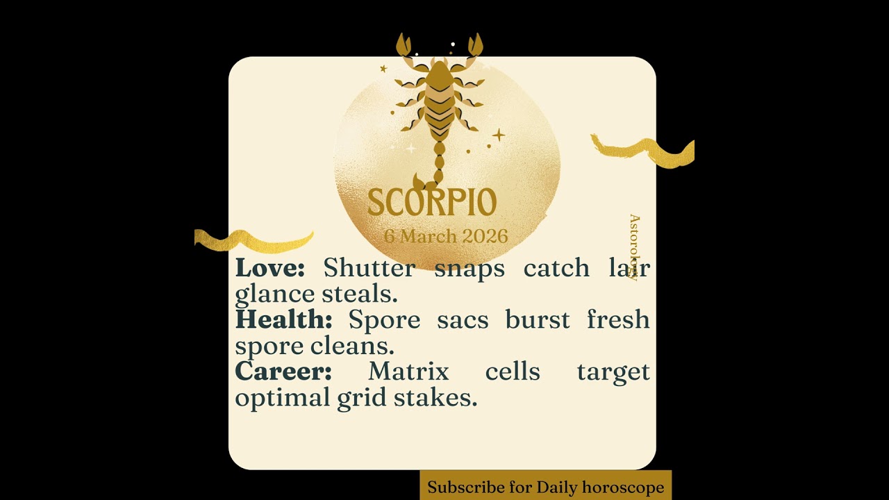 Scorpio Today 6 March 2026 🔮 A Powerful Life Change Is Coming!#astrology #zodiac #astrology #astro