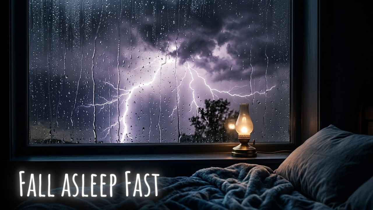 Fall Asleep Fast To Calm Voice (Rain & Thunder)