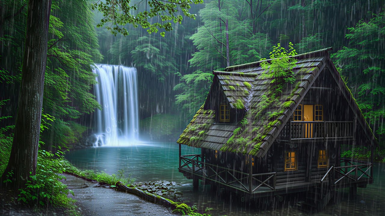 Close Your Eyes and Unwind | Heavy Rain Forest and Thunderstorm Sounds for Deep Sleep and Relaxation